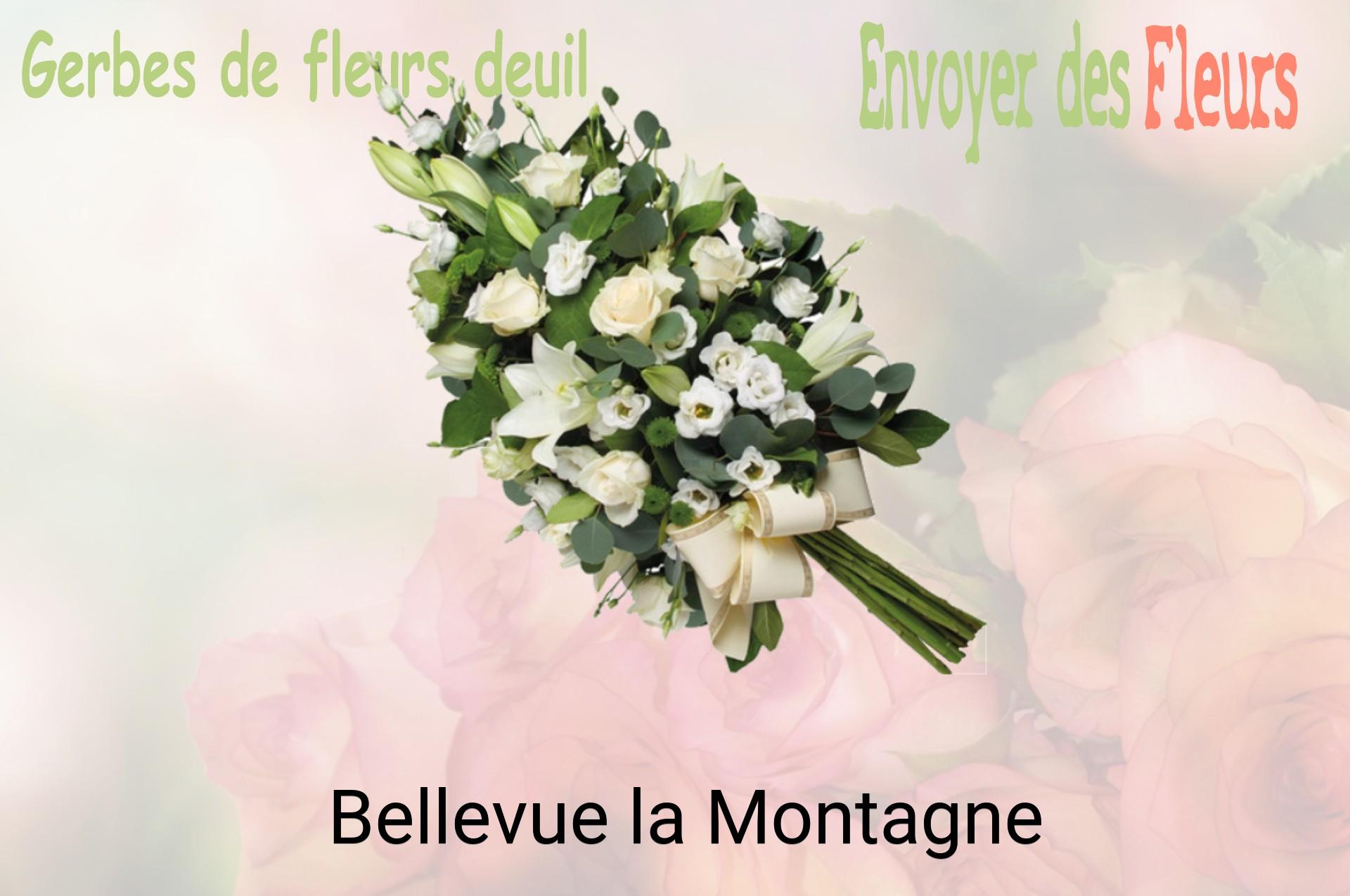 Gerbe de fleurs de deuil livrée à Bellevue-la-Montagne